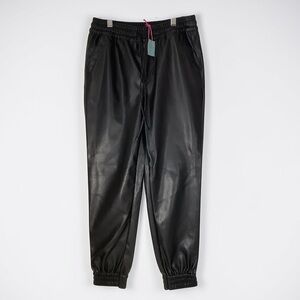 Dollhouse Black Faux Leather Skinny Ankle Pants Size S